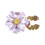 Pearlized Floral Cufflinks Clip Decorative- light purple1 1
