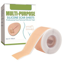 Silicone Scar Sheets 1.6x59.1 Inch Size Flexible Breathable Reusable Washable Scar Tape Roll For Caesarean Acne Burn