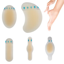 Hydrocolloid Plasters 25Count, Waterproof Gel, Heel Blisters, Forefoot and Heel Protection, Pain Relief for Toes