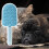 Katzenkamm  Cat comb, ergonomic grip, ice cream shape, blue 2