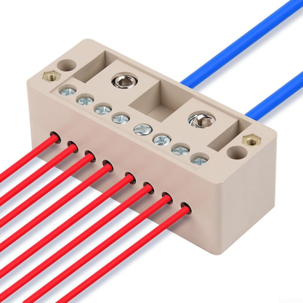 Terminal Block Electronic Box 220V White Plastic Household Wire Junction Box 2 In 8 Out 9187378877333