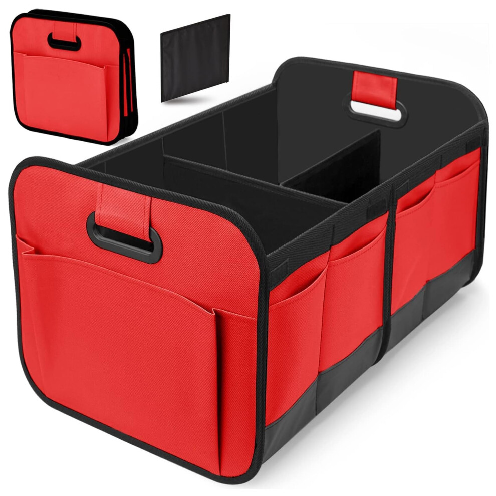 Car Boot Organiser For Subaru G3x Justy Typ Mhy 20032007 Anti Slip Large Collapsible Heavy Duty Trunk Red 9187378422663