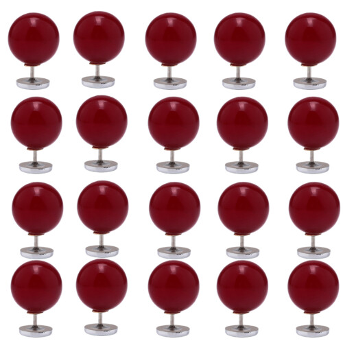 Easy Installion Pearls Pin Flat Base Clothing Button-dark red