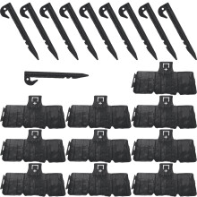 Garden Edging Border With Strong Securing Pegs For-black