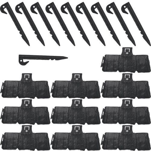 Garden Edging Border With Strong Securing Pegs For-black