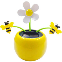 Car Dashboard Decoration Solar Ornament, Windowsill Decoration with Cute Swing Bee Design, Gag Prank Joke Toy Solar Dancing Figurine Featuring