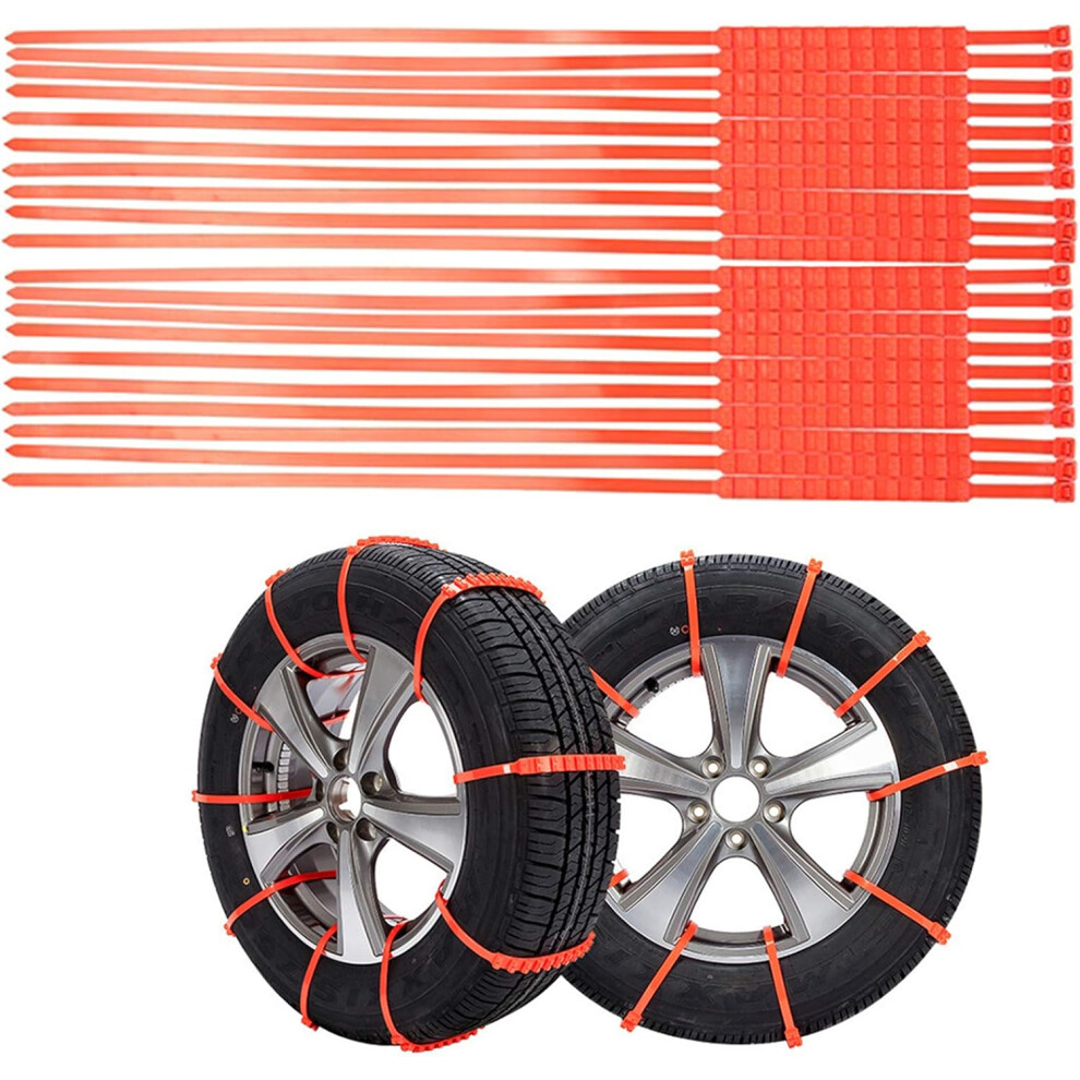 Emergency Traction Car Tire Chains, Universal For Tyres Width 5.7"-11.6", Anti-Skid Snow Survival Traction For Car Suv, Non-Metallic Design Safe For 9138057231021