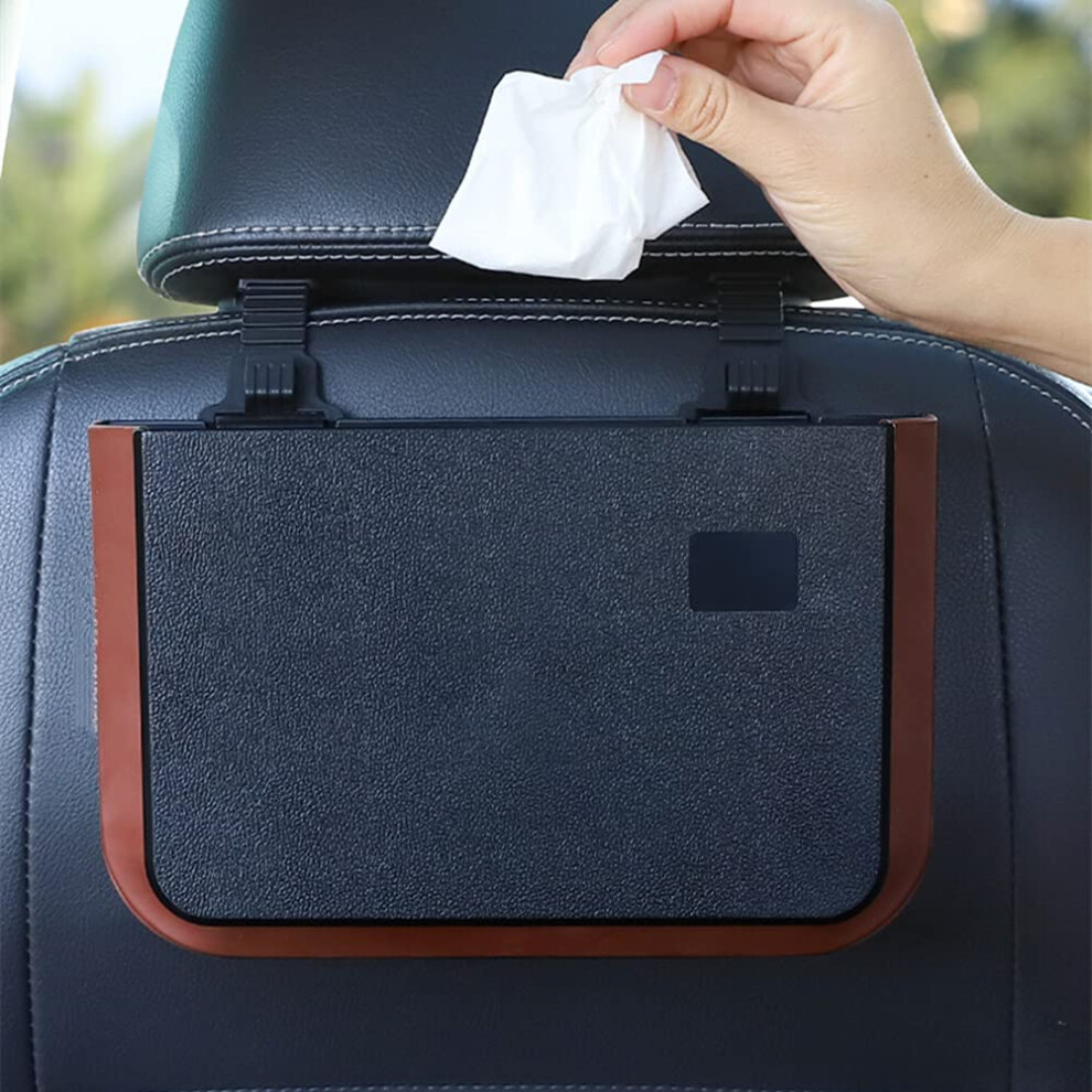 Hanging Car Trash Can Waterproof Foldable Storage Container For Universal Vehicles, Leakproof Garbage Organizer, Vehicle Friendly, Road Safety 9190834900926