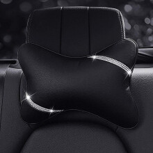 Inredning Bilnackstöd, Kristall Strass Nackstödskudde Bekväm Körning, Ergonomisk Design Nackstöd Kvinnor Flickigt, 11" * 7.9