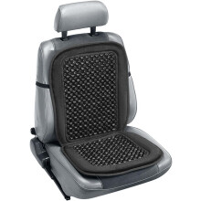 Massagekudde med träpärlor, ergonomisk design, bekvämt stöd, slitstark dubbelsträngad för långvarig komfort och stressfri körning (svart)