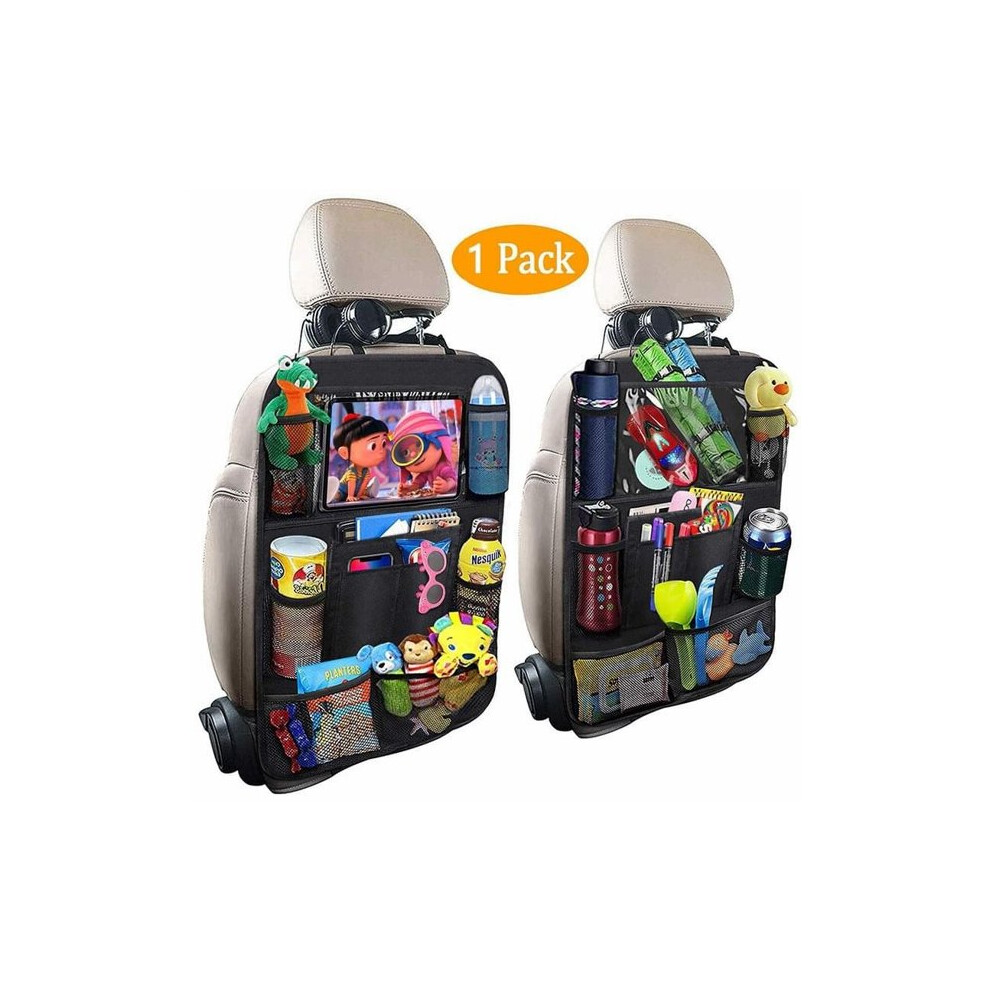 Compact Car Backseat Organizer, Kick-Proof Durable Material for Road Trip Essentials, Multi-Pocket Waterproof Oxford Fabric Baby Toys Organizer
