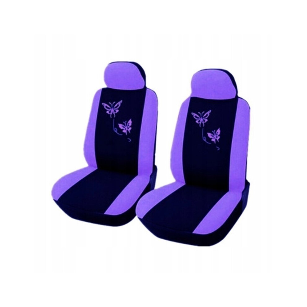 Chic Butterfly Theme Front Seat Covers, Fashionable Universal Design For Most Cars Ensuring Easy Installation And Split Bench Compatibility, Airbag 9138057232356