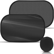 Pare-soleil de voiture, protection solaire latérale de qualité supérieure, design intelligent, taille universelle et facile à ranger (2 pièces)