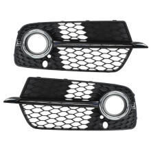 Front Fog Light Grille Cover For Audi SQ5 2013 To 2017 Silver Ring Design High Hardness ABS Plastic Impact Resistant Wear Resistant Weather Resilient
