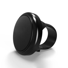 Stuurwielaccessoires: Soepele stuurwielknop met hoogwaardige siliconen afwerking, duurzame constructie en comfortabele grip, geschikt voor auto's,