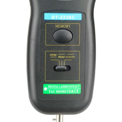 DT2236C Speed Detector Meter Tachometer Plastic LED Digital Display Optical Contact Tachometer Detector Meter 2