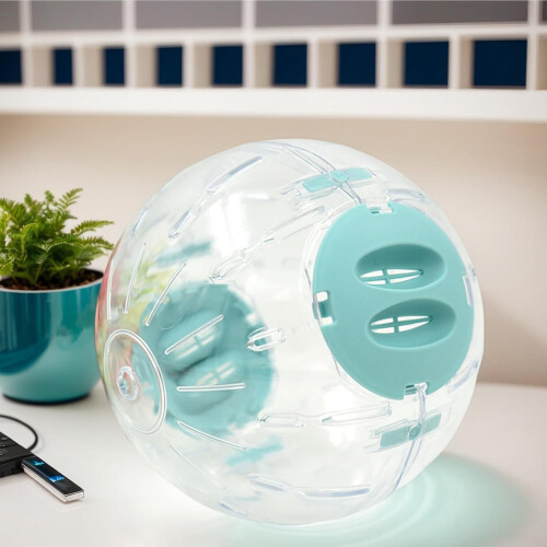 Silent Interactive Dwarf Hamster Wheel  Cute small pet cage accessories, Blue, 14 cm 1