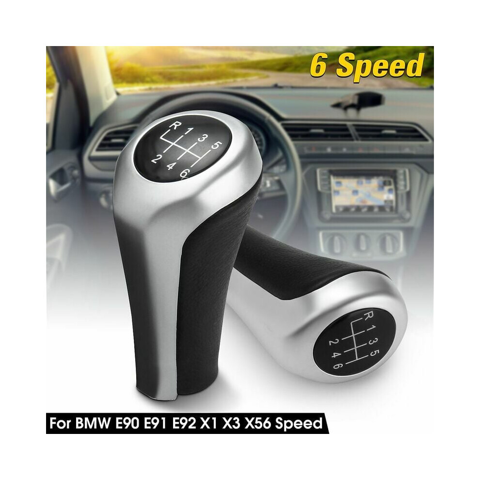 Abs Plastic Pu Leather 6-Speed Shift Knob, Luxury Feel Ergonomic Design Manual Stick Shift Handle For Comfortable Touch And Elegant And Stylish Look 9190834249780