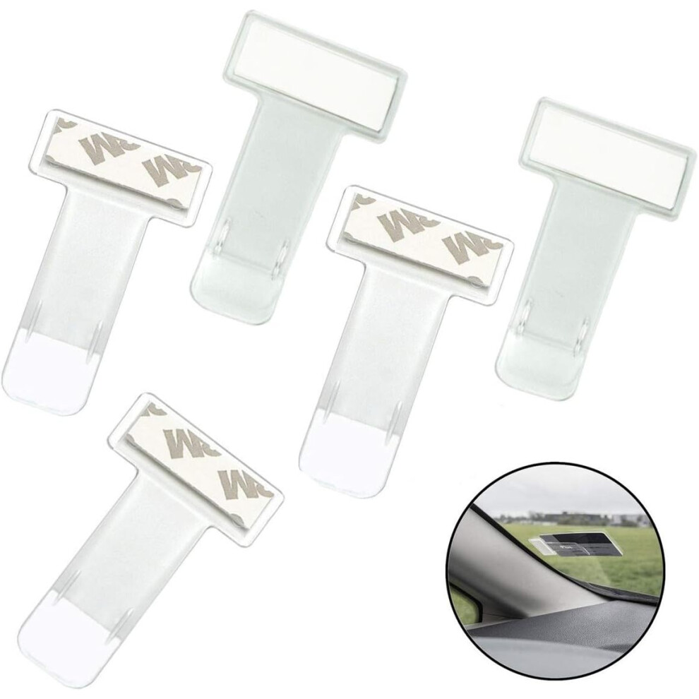 Strong Foam Adhesive Auto Accessories Clip, Easy Storage Practical Design Transparent Car Windshield Parking Tickets Holder Widespread Use Durable 9190834250380