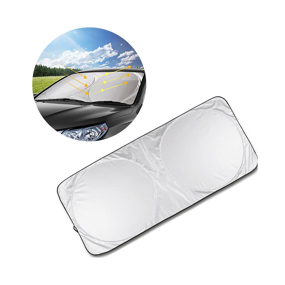 Interior Sun Protection, Windshield Sun Shade Most Standard Windshields, Super Application Folding Feature, Heat Reduction, Easy-Install Safe Light 9190834250571