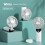 Mini ventilator cu afișaj digital inteligent, funcționare silențioasă pentru utilizare în interior și exterior, ventilator portabil de mână 7