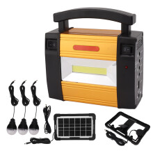 Solar Powered Generator With Led Lights Waterproof Multi-Function Solar Energy Storage Unit Lightweight Portable Emergency Lighting System For Outdoor