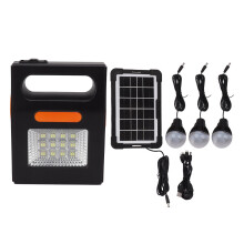 Gerador solar de armazenamento de energia com luzes LED integradas e carregamento USB para emergências domésticas, atividades ao ar livre,