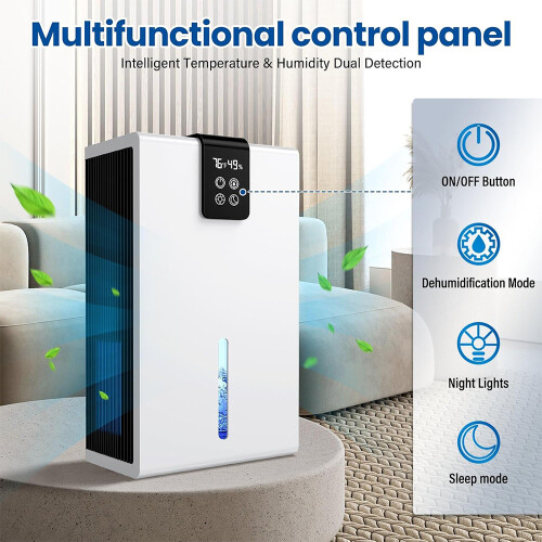 Αφυγραντήρας σπιτιού, αθόρυβος ηλεκτρικός αφυγραντήρας με ψηφιακή ένδειξη 1