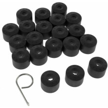 Zeskantige schroefdoppen, wielmoerdoppen voor 17 mm wielmoeren, vervangende doppen, gemaakt van polypropyleen, weerbestendig en roestbestendig.