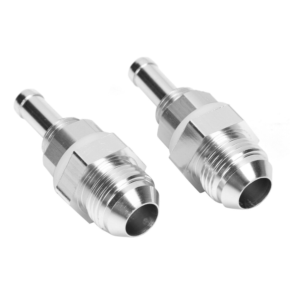 Aluminum -8An Male Flare Bulkhead To 3/8 Hose Barb Adapter 9401378770853