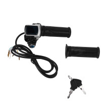 Electric Bike Throttle Half Twist Handlebar Grip Waterproof Anti Slip Ergonomic Design Easy Installation With LED Power Indicator Compatible With
