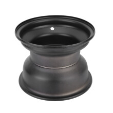 Vervangende velg, geschikt voor diverse bandenspanningen, uitstekende grip. 10 inch stalen velg met 4 bouten en een naafgat van 110 mm voor