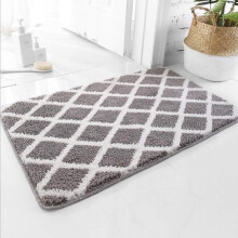 Moderne geometrische Badematte, luxuriöse Badteppiche aus extra dicker, saugfähiger Mikrofaser mit rutschfester Gummirückseite für Bad und