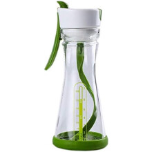 Shaker à vinaigrette sans BPA, poignée ergonomique, graduations sur la bouteille, compatible lave-vaisselle, mélangeur pour sauces et marinades