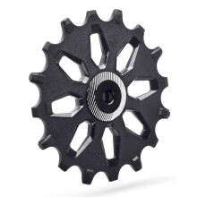 Bicycle Rear Derailleur Pulley Aluminum Alloy Guide Ceramic Bearing Wheel Outdoor Repairing Replacement Accessories, 16T