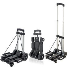 Folding Sack Truck, Portable Sack Truck with 4 Wheels, Trolley Shopping Bag, 35 kg Load Capacity, for Moving, Travel, Shopping