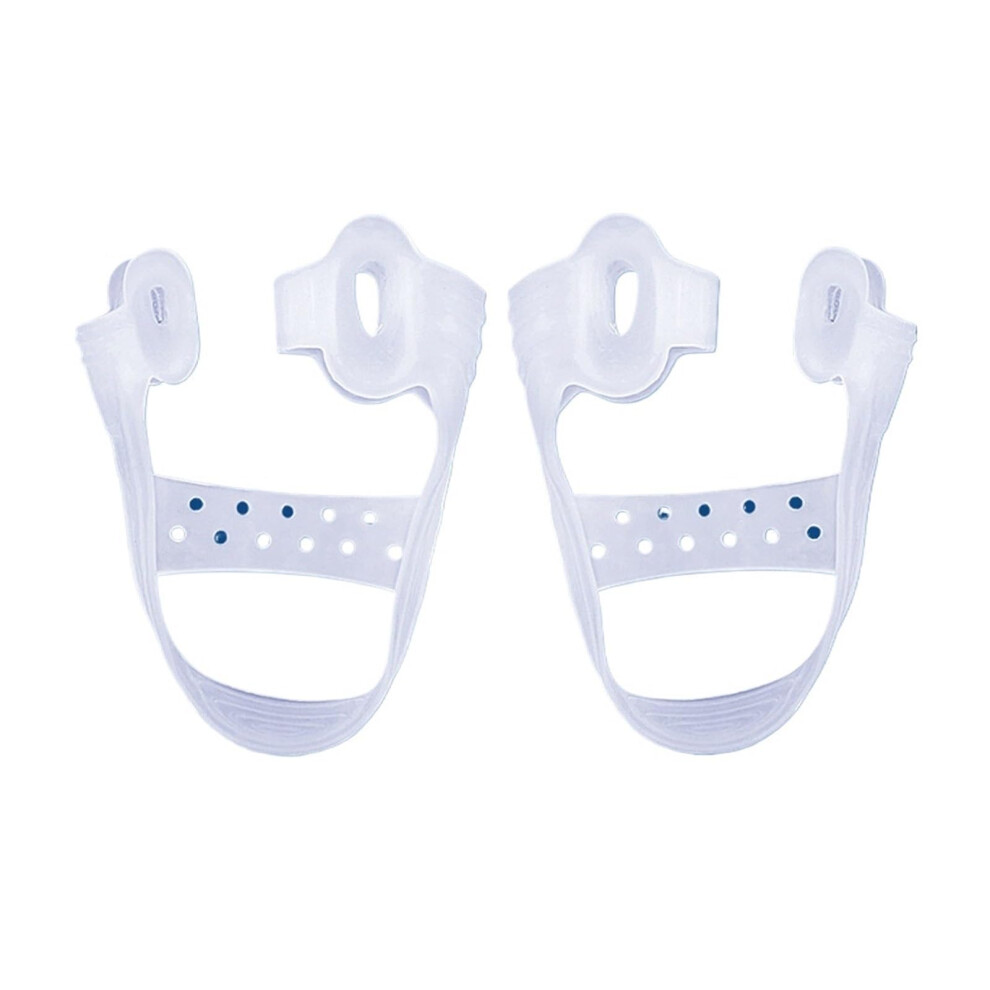 White Bunion Corrector Strap Foot Hallux Valgus Braces Resilient Toe Separator Straightener Bunion Tension Strap Pedicure(White)