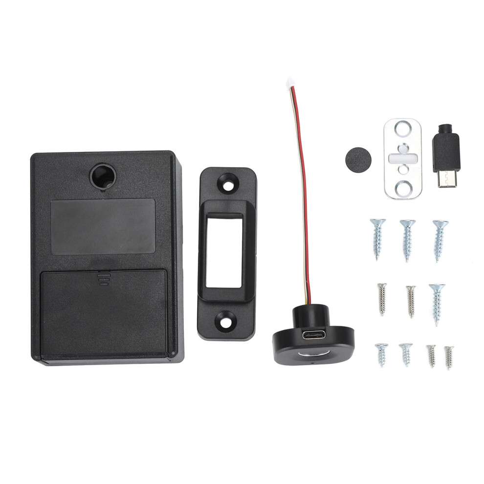 Fingerprint Cabinet Lock Semiconductor Technology Sturdy Mechanism Keyless Hidden File Drawer Wardrobe Lock Support 20 Fingerprints Record Time And 9159805565045