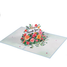 3D Thank You Card Thanksgiving Greeting Cards Handwriting Blessing Thank Card Ornament Expressing Love