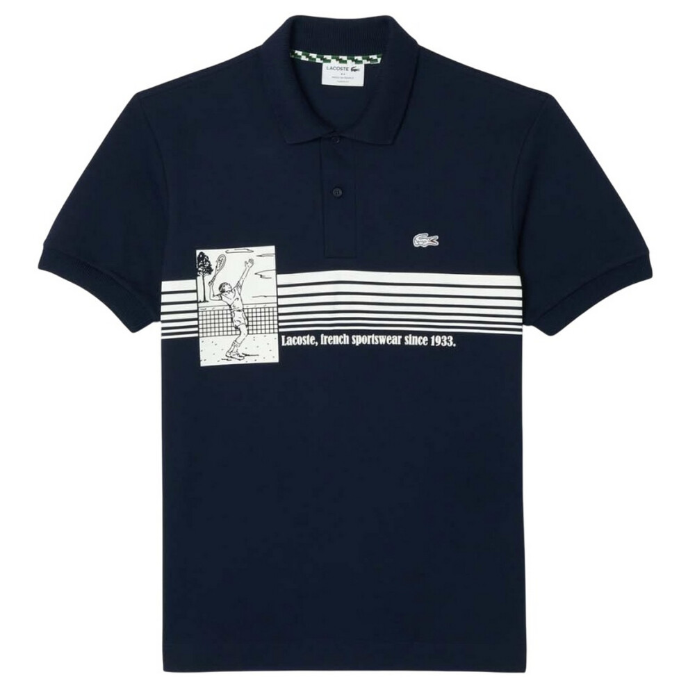 Lacoste (S, ) Mens French Made Classic Polo Shirt Blue