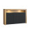 Sideboard 155cm Aether - Dark Oak & Black Matt Doors and LED Lights 7