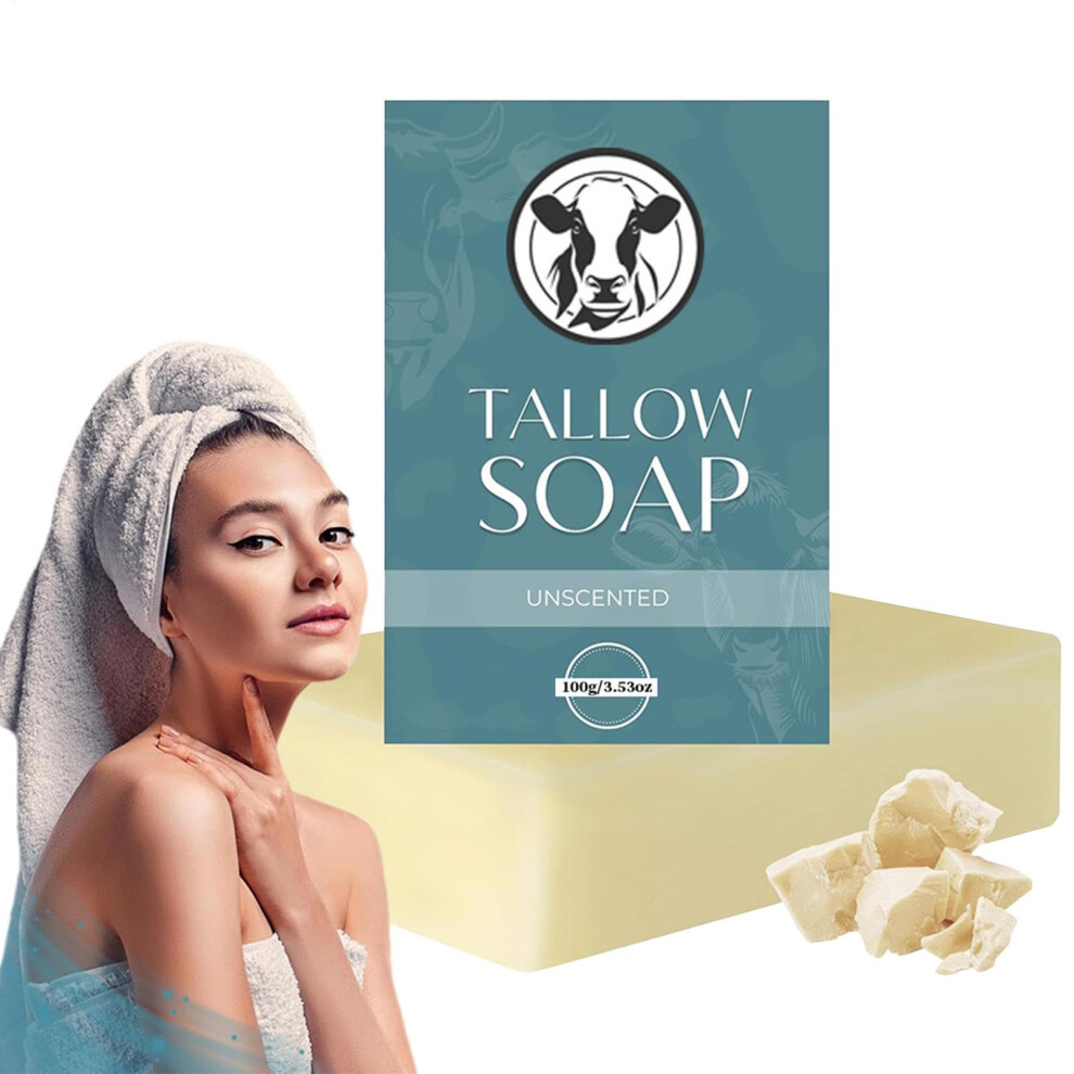 Cleansing Soap Facial Cleanser Beef Tallow  Moisturizing Gentle Face Wash For Adults With Itchy Irritated Skin