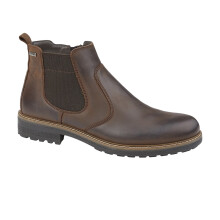 (12 UK, Brown) IMAC Mens Leather Chelsea Boots
