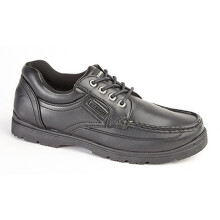 (2 UK, Black) US Brass Boys Smaug/Stubby Lace Up Boat Shoes