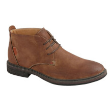 (12 UK, Tan) Goor Mens 3 Eye Synthetic Nubuck Desert Boots