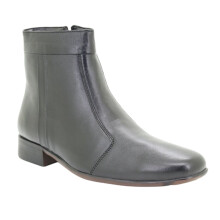 (12 UK, Black) Scimitar Mens Inside Zip Pleated Ankle Boots
