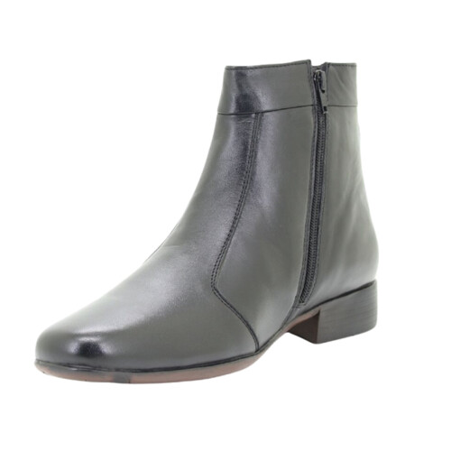 (9 UK, Black) Scimitar Mens Inside Zip Pleated Ankle Boots 2