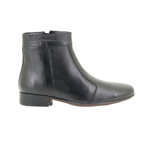 (9 UK, Black) Scimitar Mens Inside Zip Pleated Ankle Boots 1