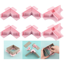 6 Pieces Corner Divider Clips Corner Guides Cardboard Corner Holding Tool (3mm, 2mm, 1.5mm, 1mm) Wide Book Cover Chipboard Dioramas