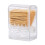 Toothpick Holder Clear Plastic Rotary Dispenser, Large Capacity Desktop Rectangular, Portable for Home and Hotel 1